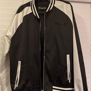 Karl Lagerfeld white and black bomber jacket. Nwt! Size Large.